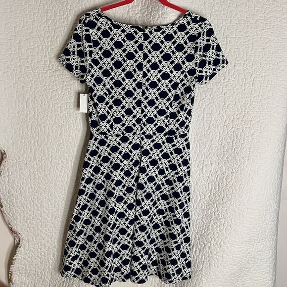 Talbots Navy Detailed Dress - Picture 3 of 5